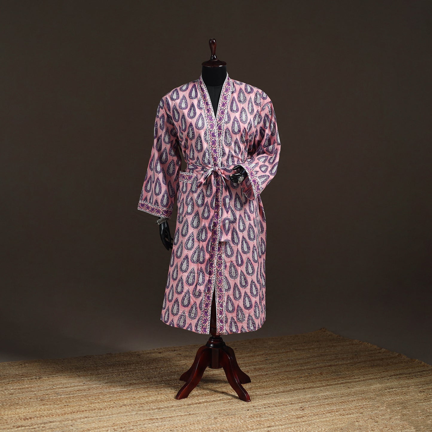 Sanganeri Hand Block Print Cotton Bath Robe 47