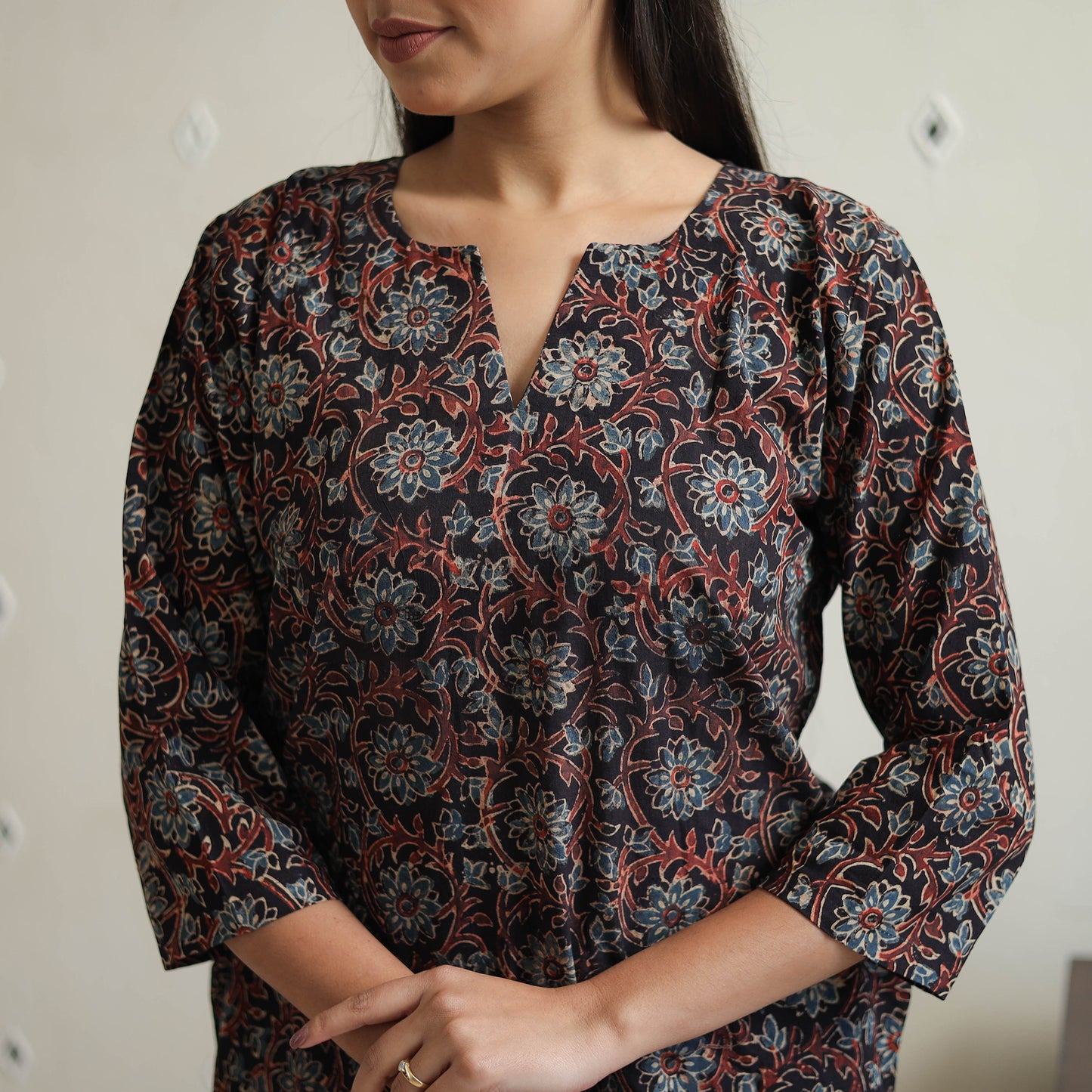 Black - printed cotton co-ord set 08 - handcrafted