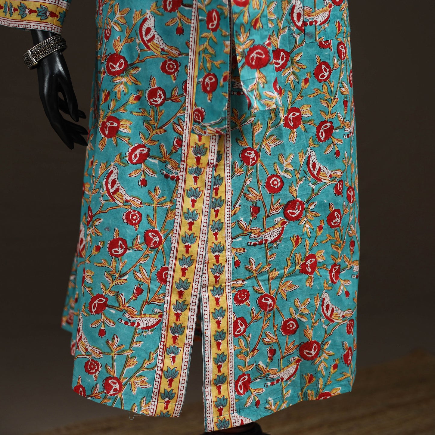 Sanganeri Hand Block Print Cotton Bath Robe 48