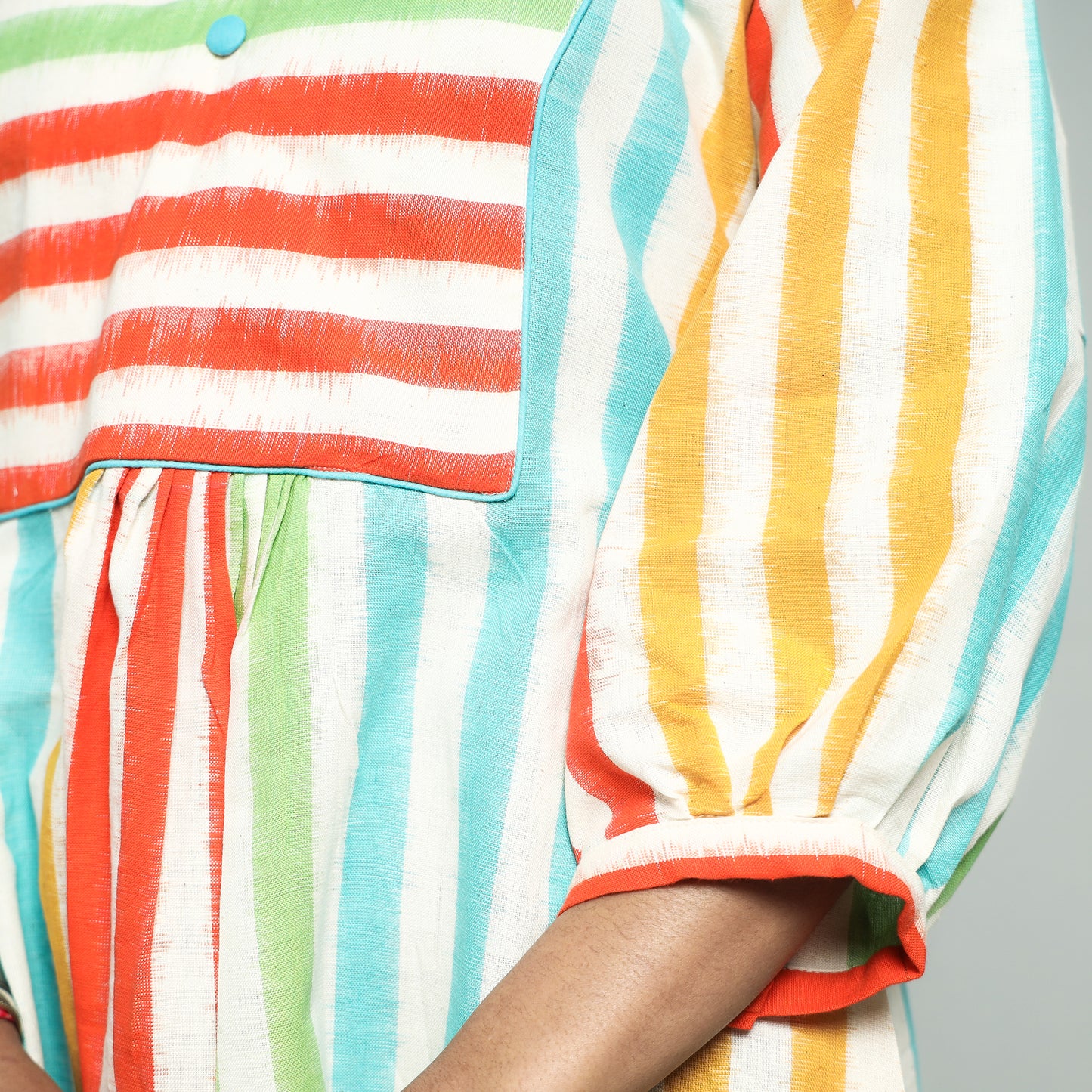 Buy Pochampally Double Ikat Cotton Flared Dress Online l iTokri.com