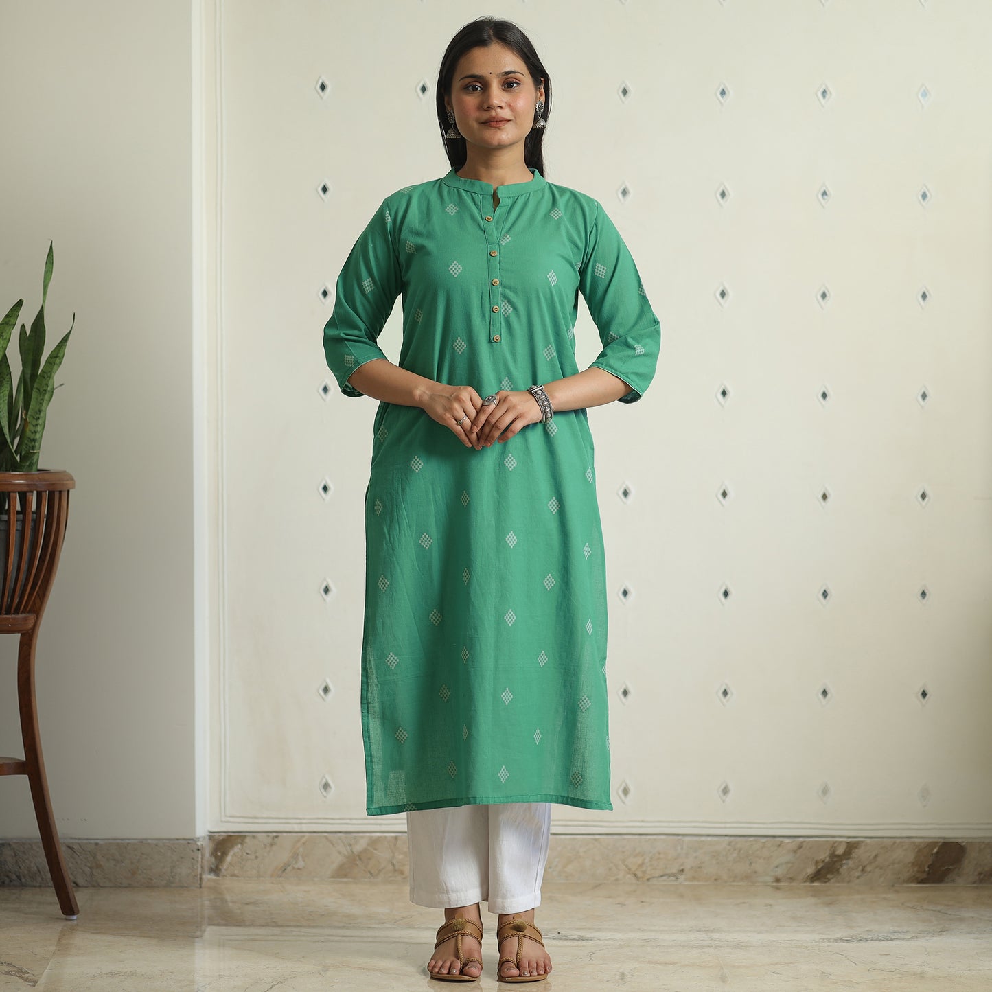jacquard kurta