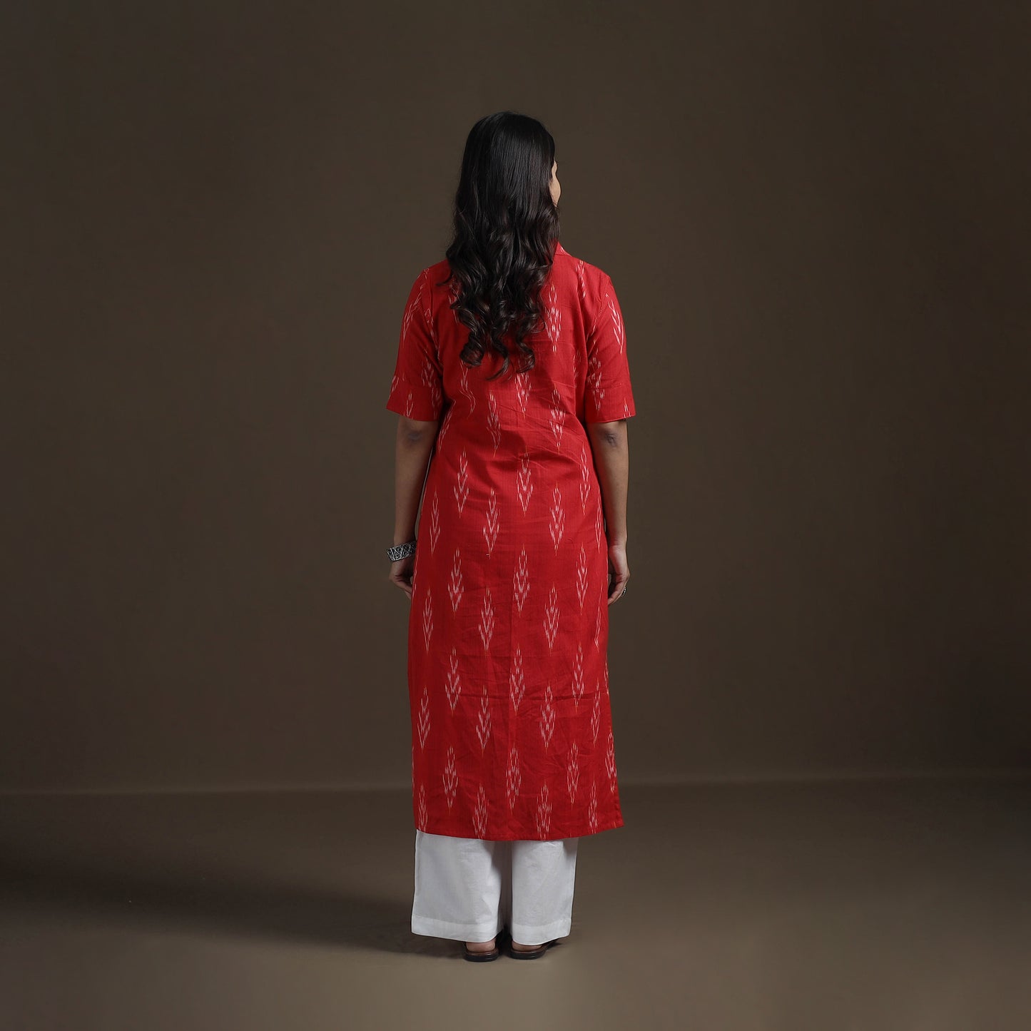Pochampally Ikat Cotton Straight Kurta for Women 08