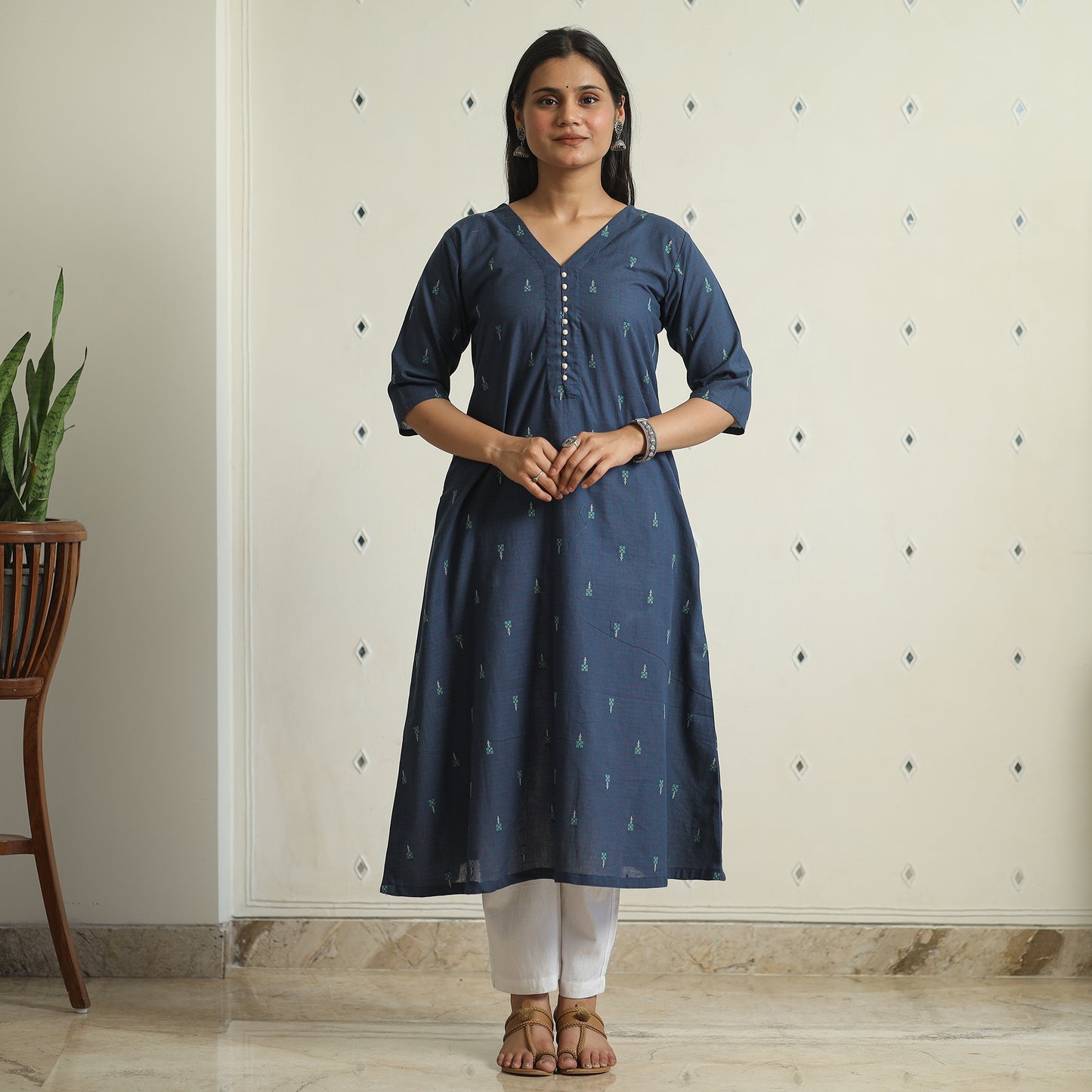 jacquard kurta
