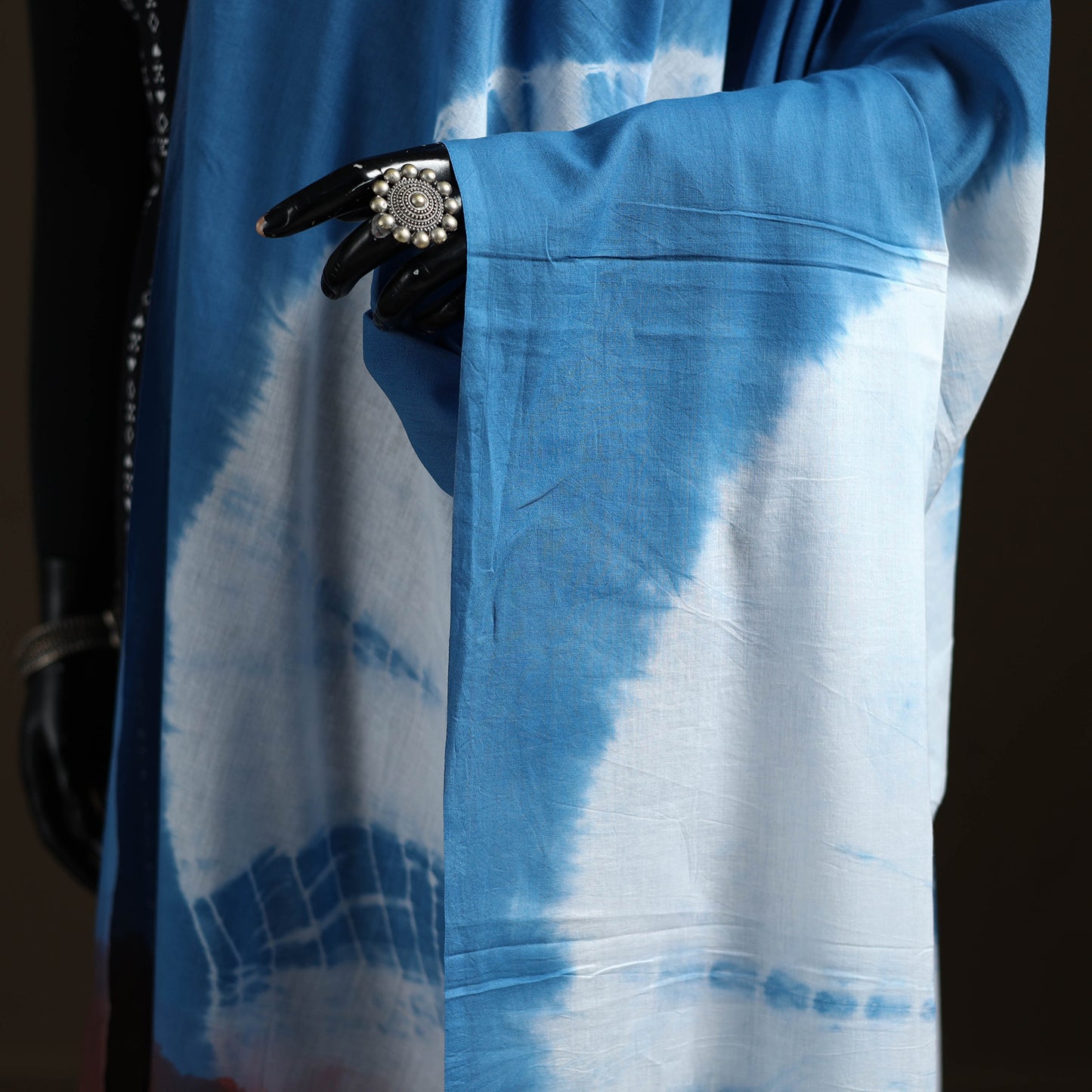 Shibori Tie-Dye Cotton Dupatta with Tassels 26