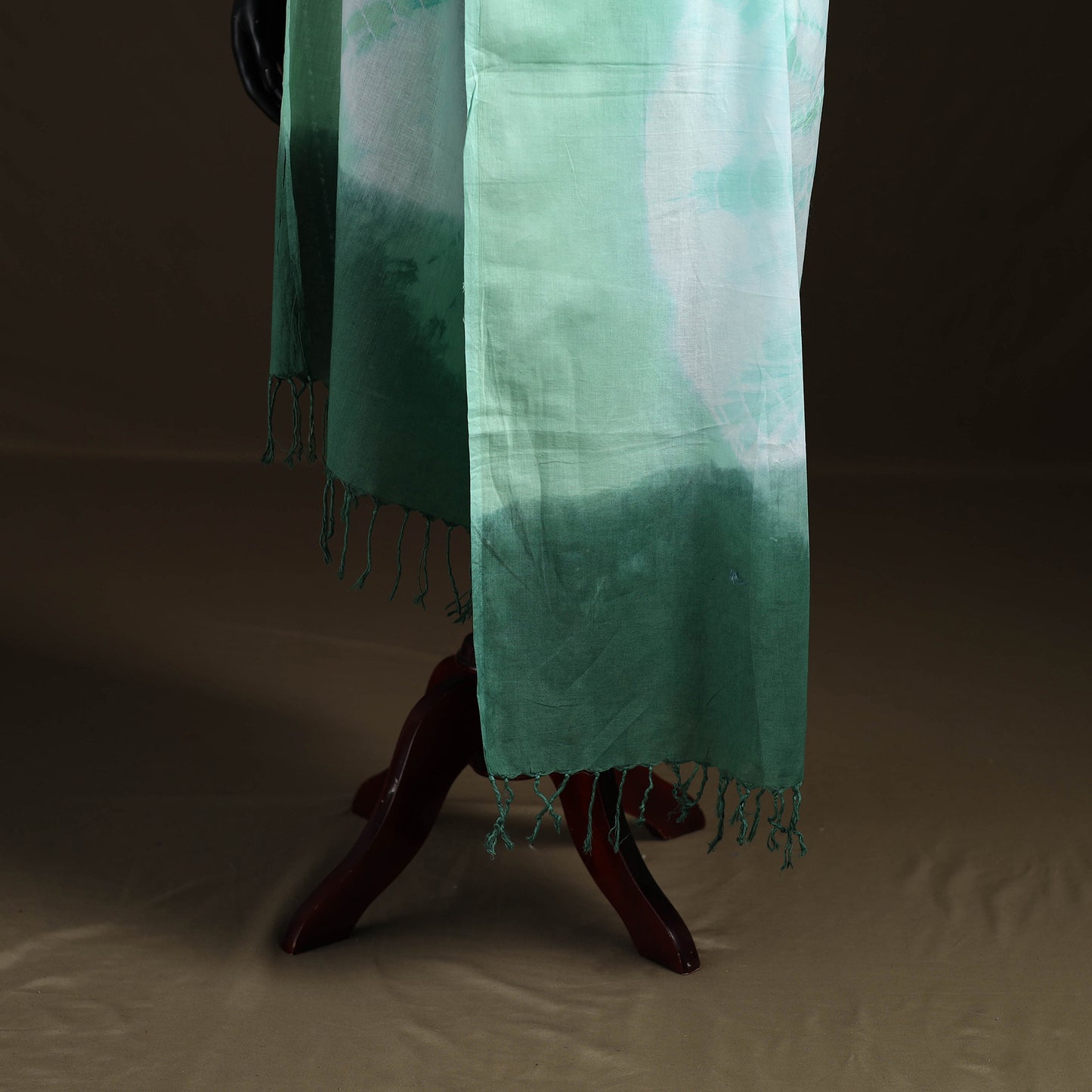 Shibori Tie-Dye Cotton Dupatta with Tassels 28