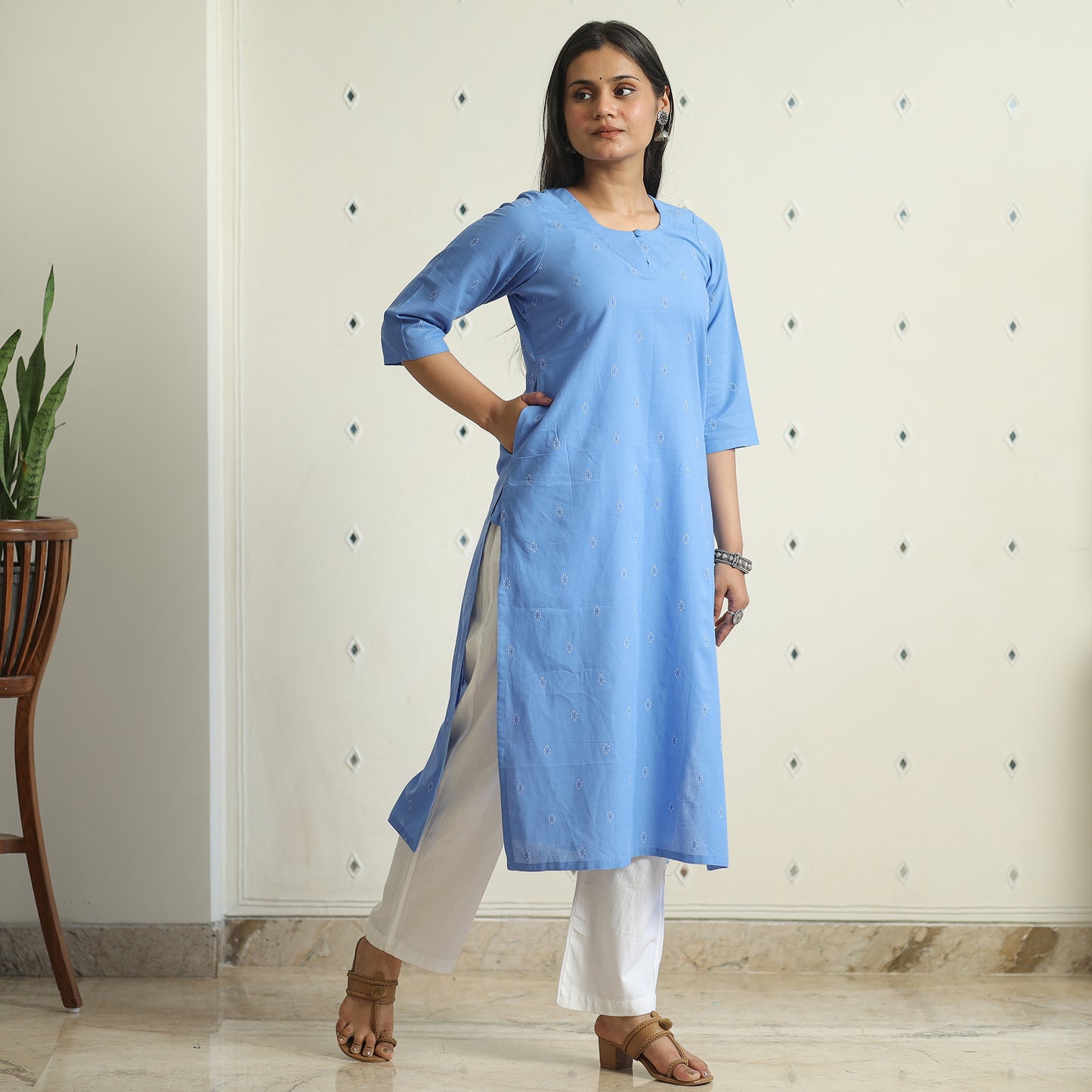 jacquard kurta