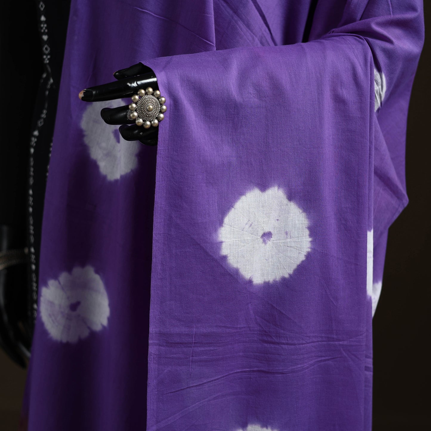 Shibori Tie-Dye Cotton Dupatta with Tassels 29
