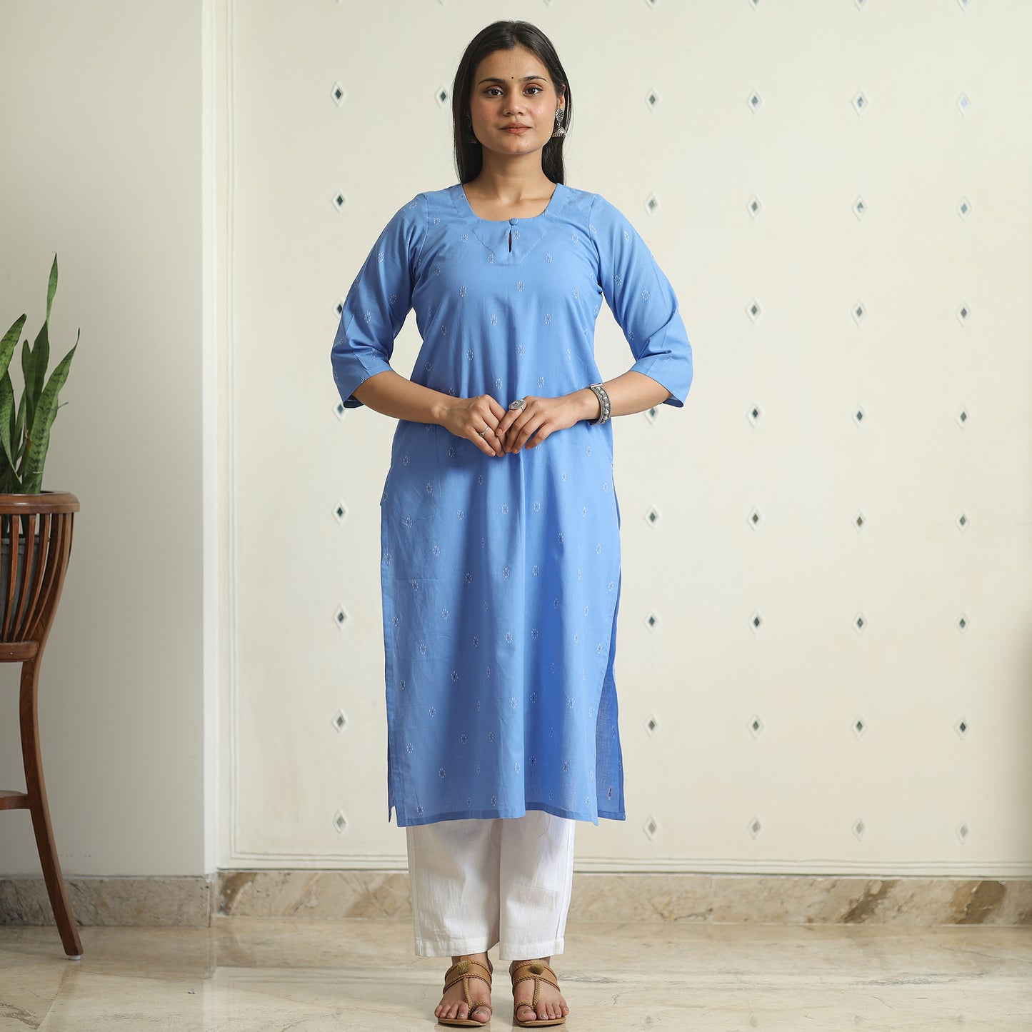 jacquard kurta