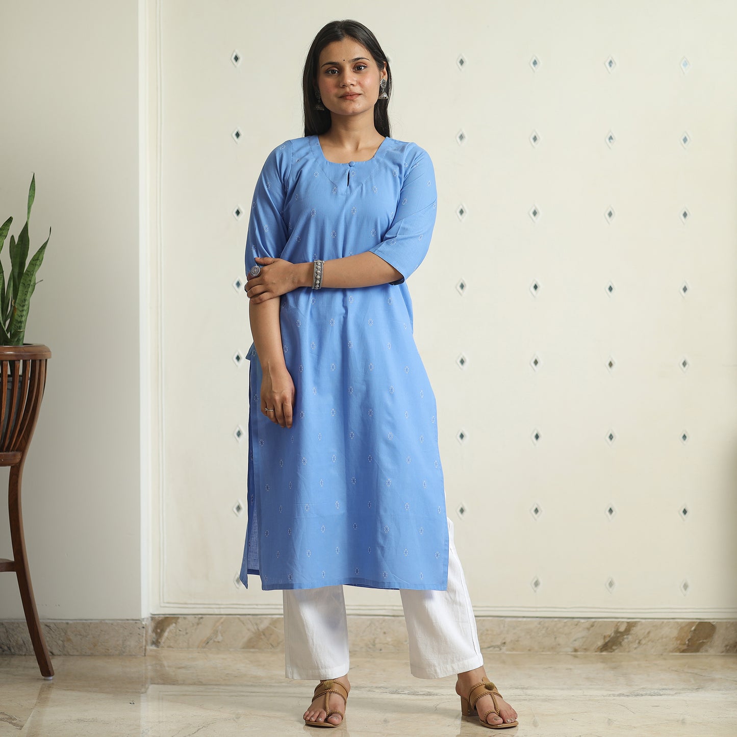 jacquard kurta