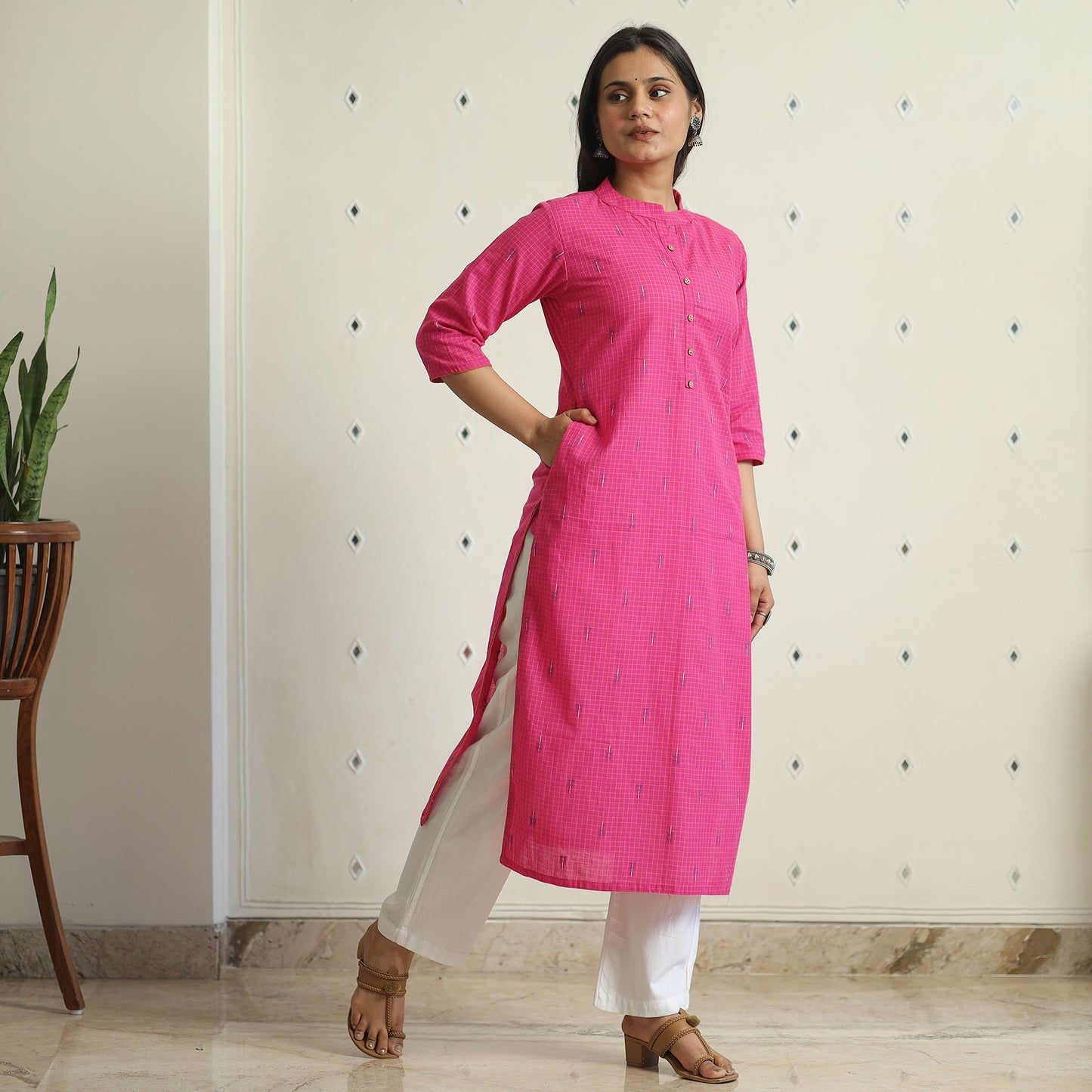 jacquard kurta