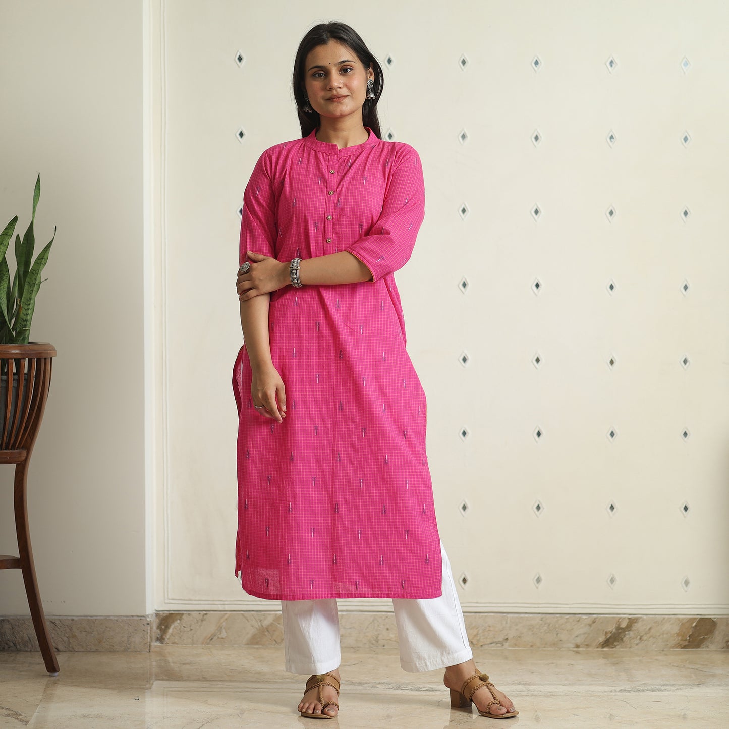 jacquard kurta