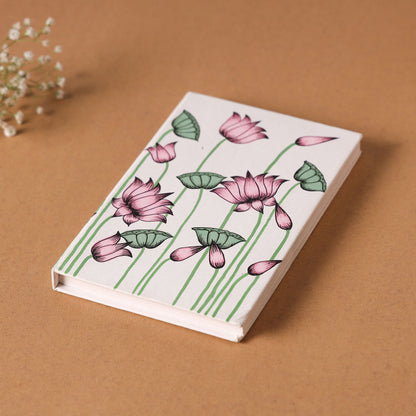 Kamal Talai in Lotus Handpainted Handmade Paper Notebook (6 x 4 in)