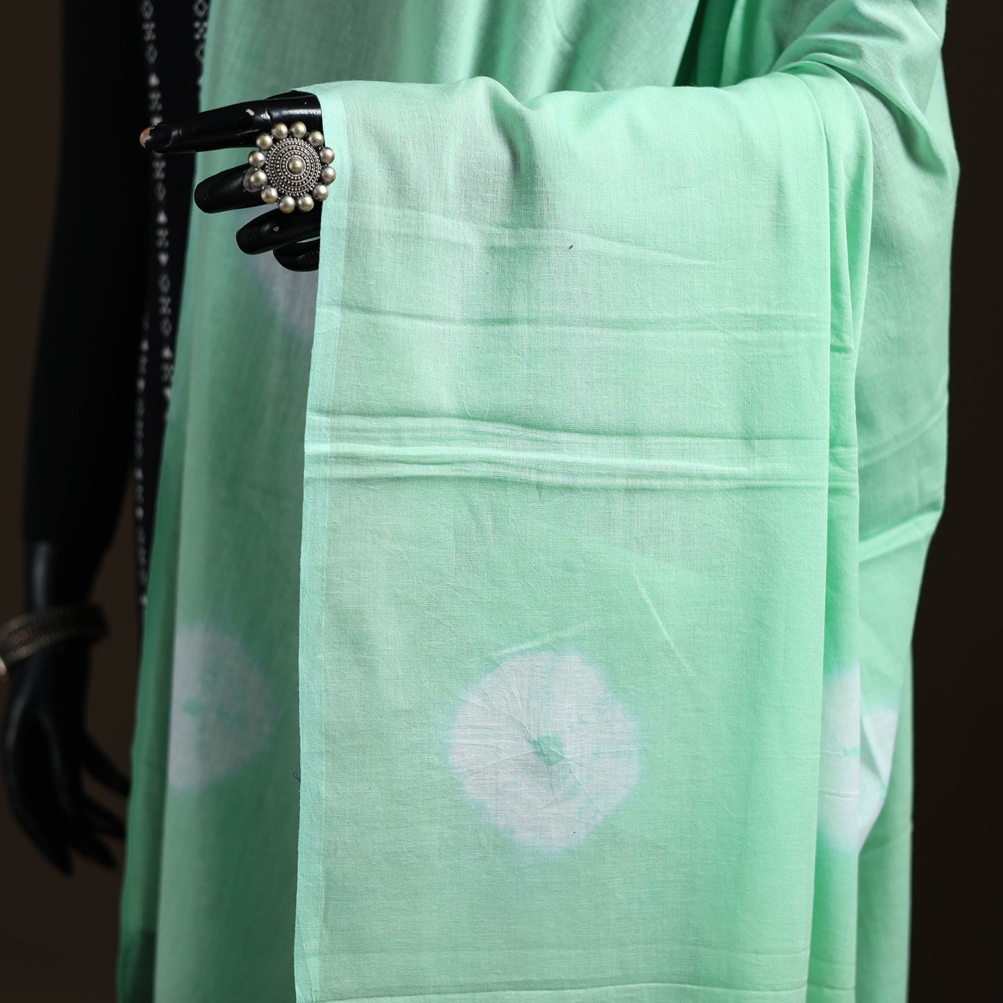 Shibori Tie-Dye Cotton Dupatta with Tassels 32