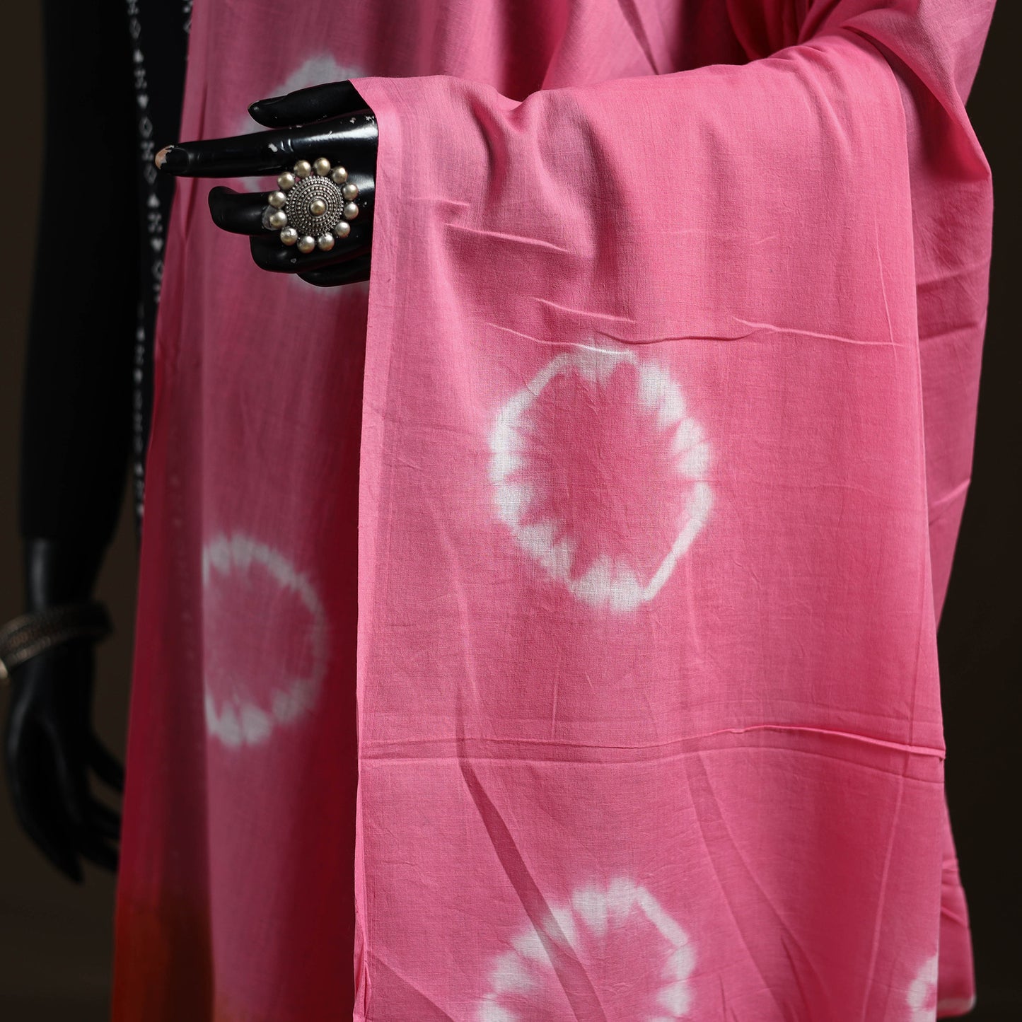 Shibori Tie-Dye Cotton Dupatta with Tassels 34