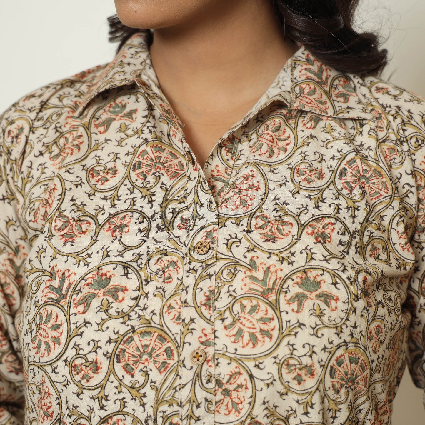 Pedana Kalamkari Block Print Cotton Straight Kurta For Women