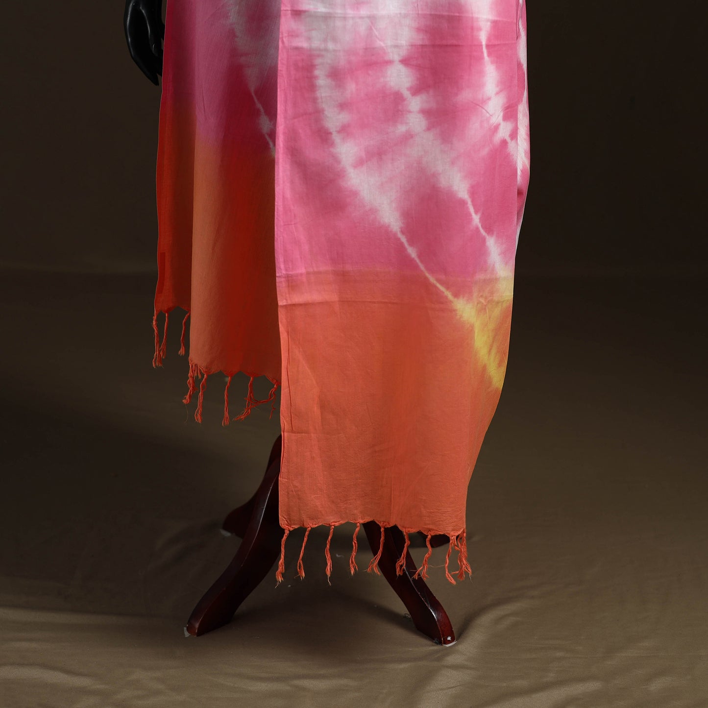 Shibori Tie-Dye Cotton Dupatta with Tassels 39