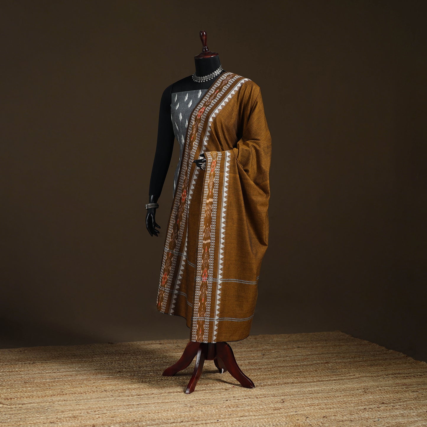 Sambalpuri Ikat Cotton Dupatta from Odisha 06