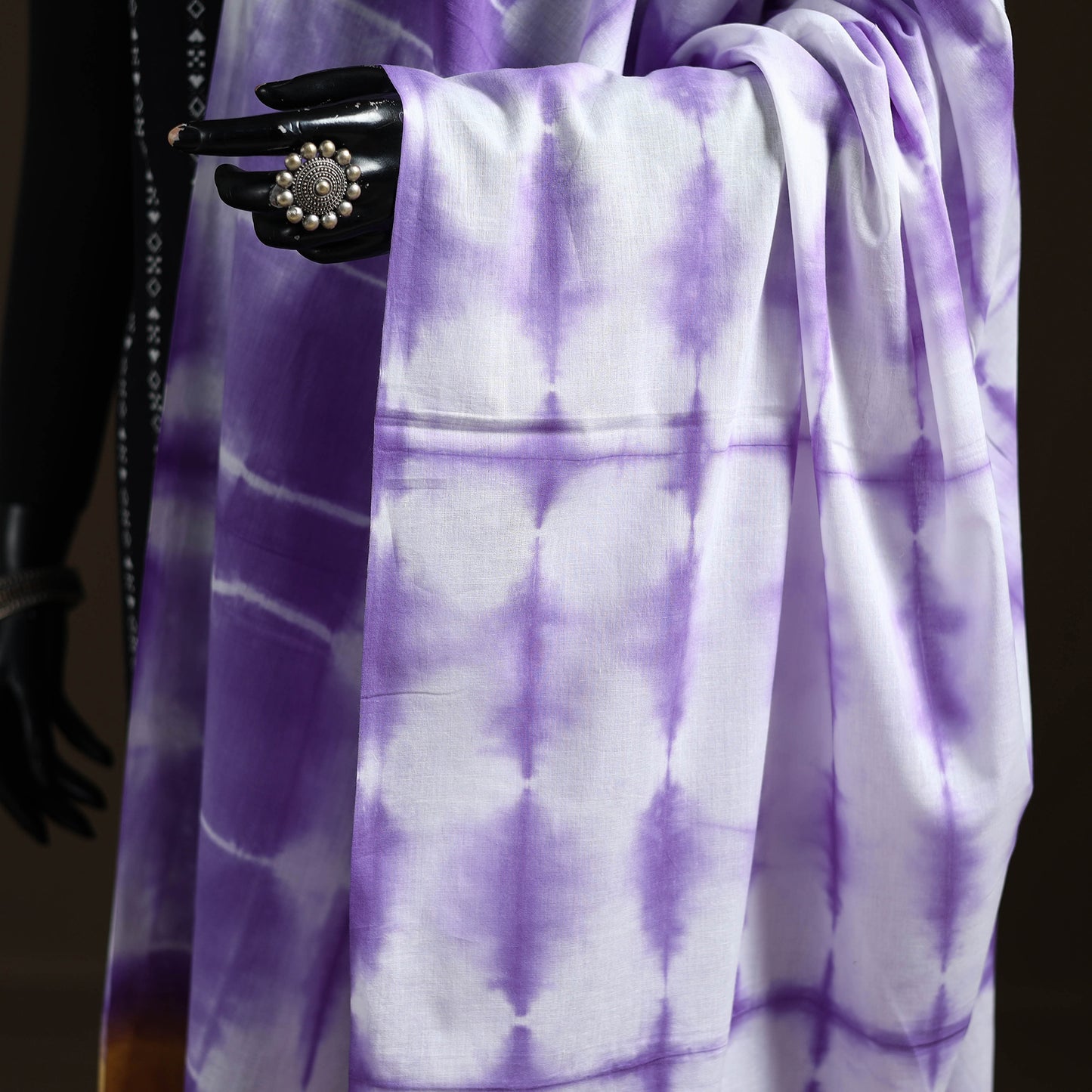 Shibori Tie-Dye Cotton Dupatta with Tassels 43