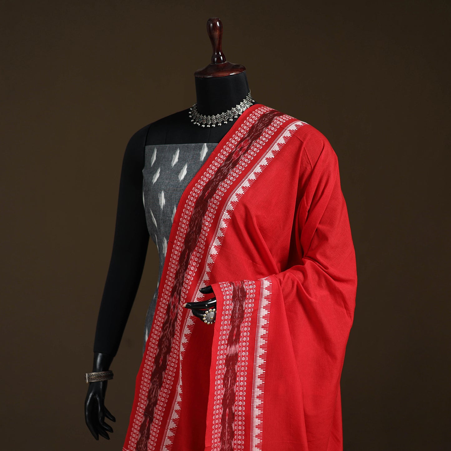 Sambalpuri Ikat Cotton Dupatta from Odisha 08