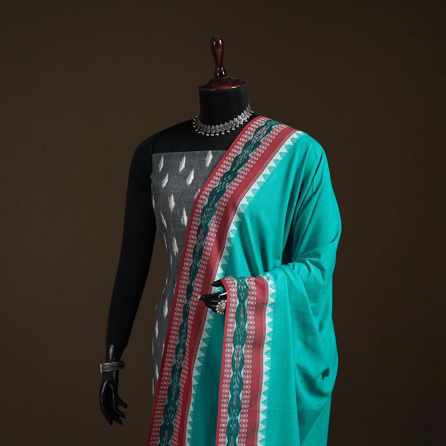 Sambalpuri Ikat Cotton Dupatta from Odisha 09