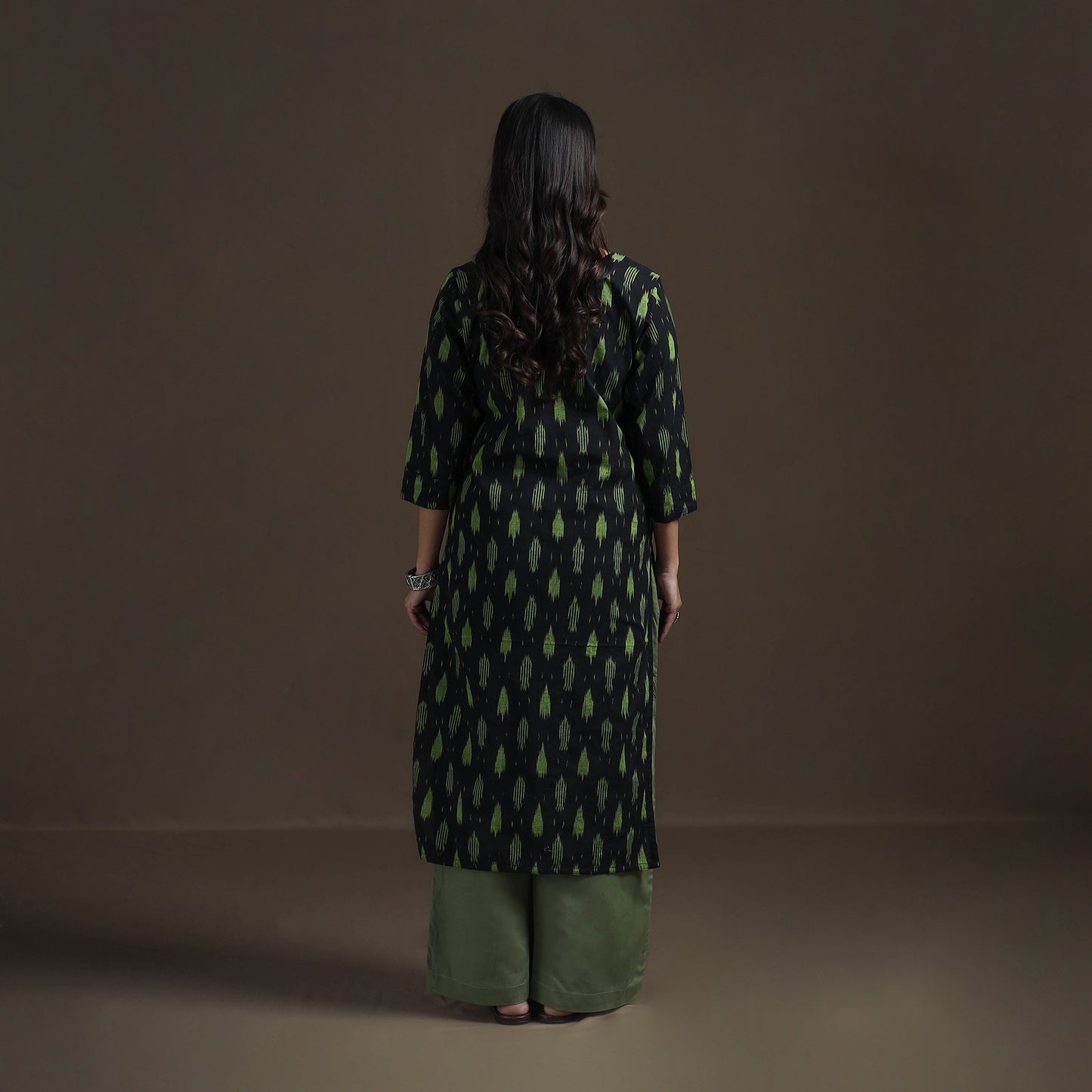 Pochampally Ikat Cotton Straight Kurta for Women 20