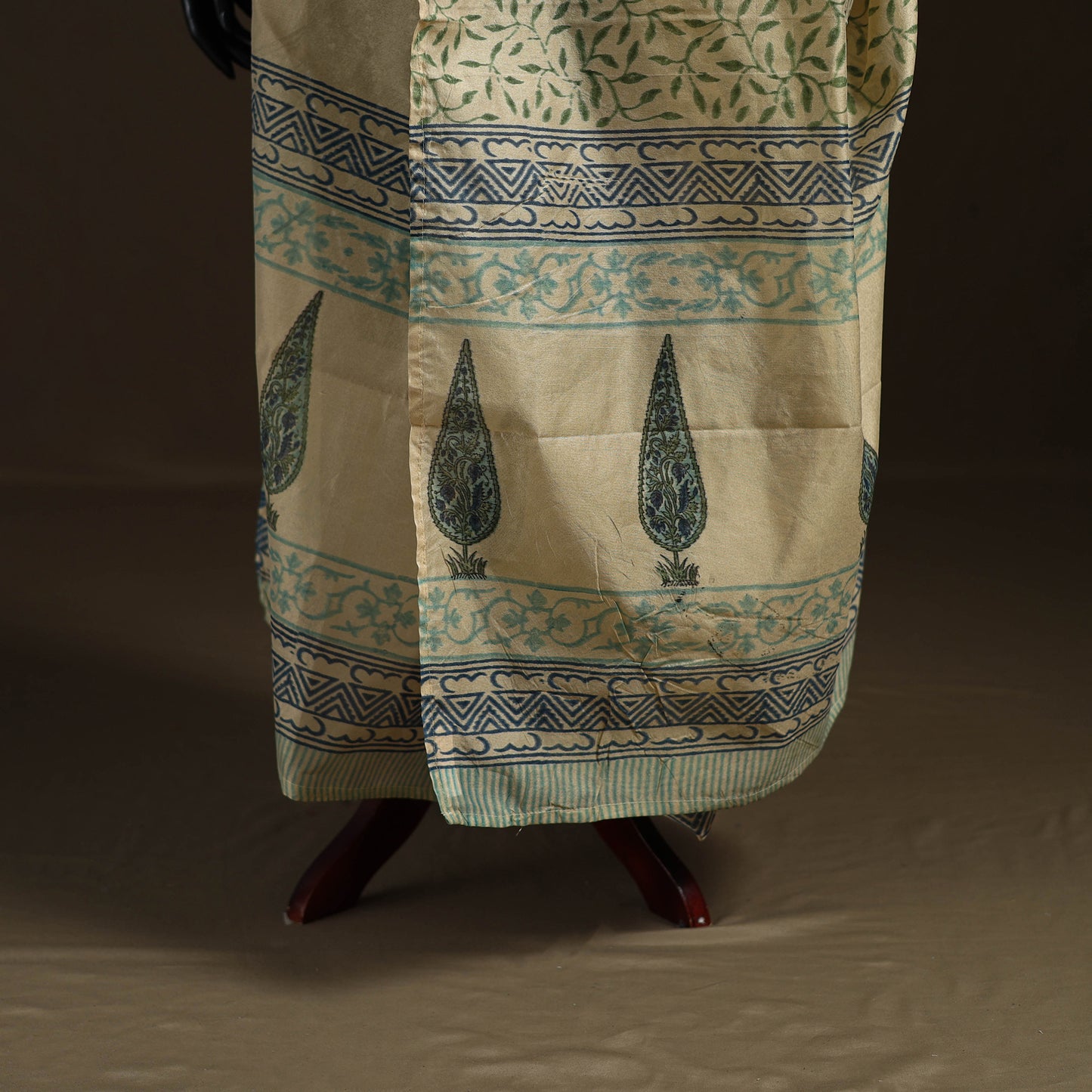 Sanganeri Hand Block Print Chanderi Silk Dupatta 47