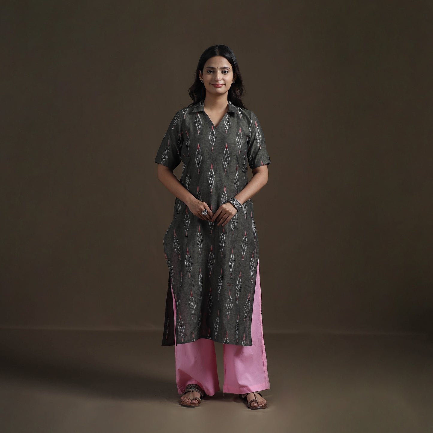 Pochampally Ikat Cotton Straight Kurta for Women 11