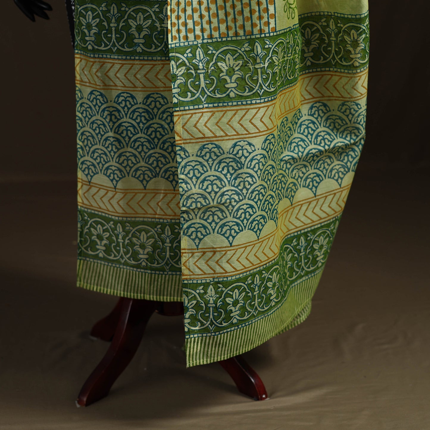 Sanganeri Hand Block Print Chanderi Silk Dupatta 52