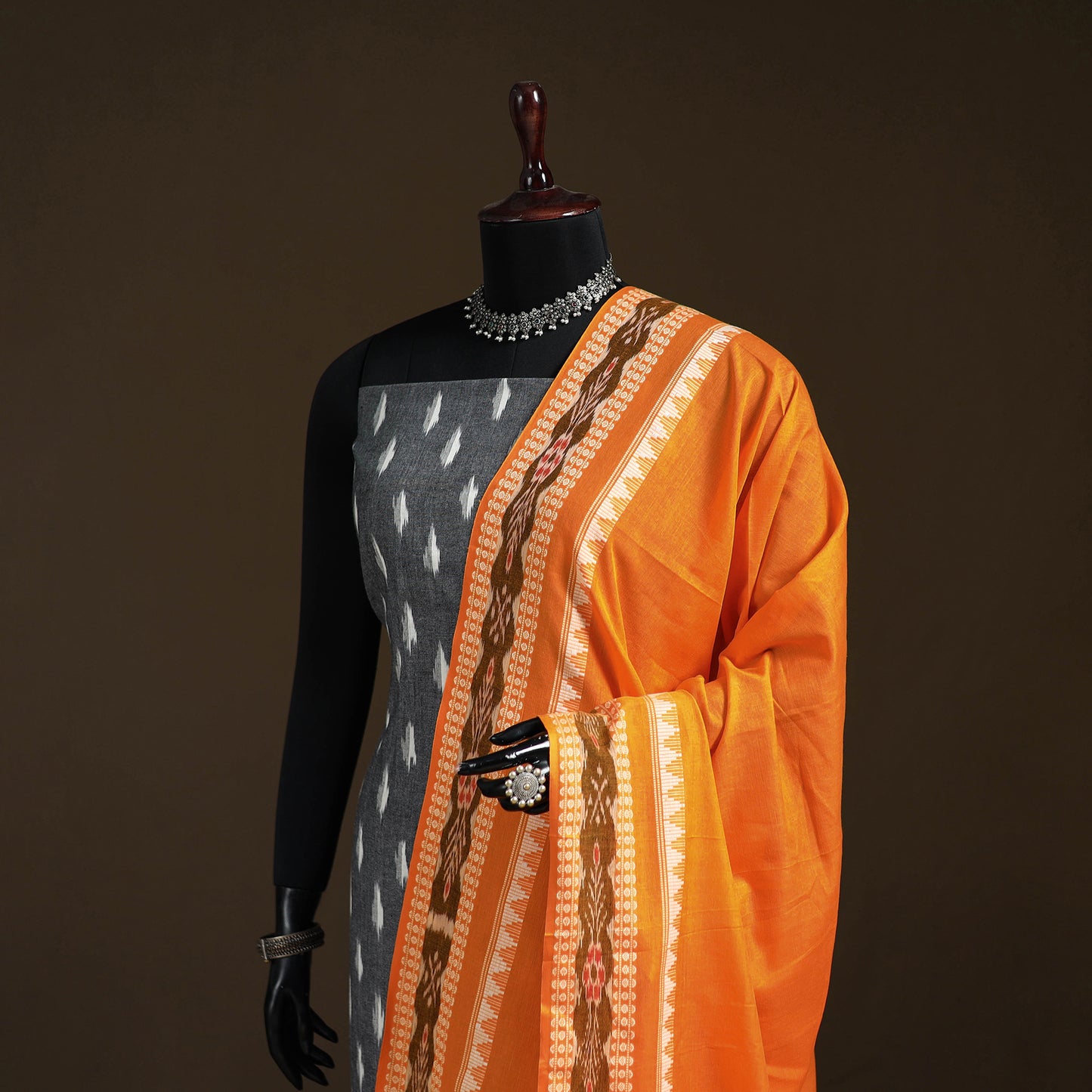 Sambalpuri Ikat Cotton Dupatta from Odisha 19