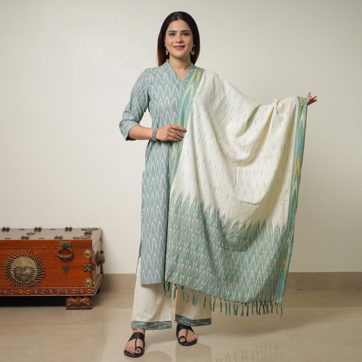 Pochampally Ikat Kurta Set