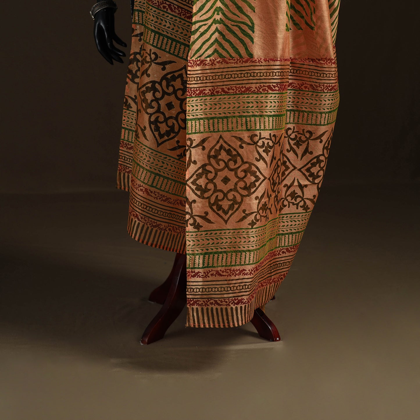 Sanganeri Hand Block Print Chanderi Silk Dupatta 58
