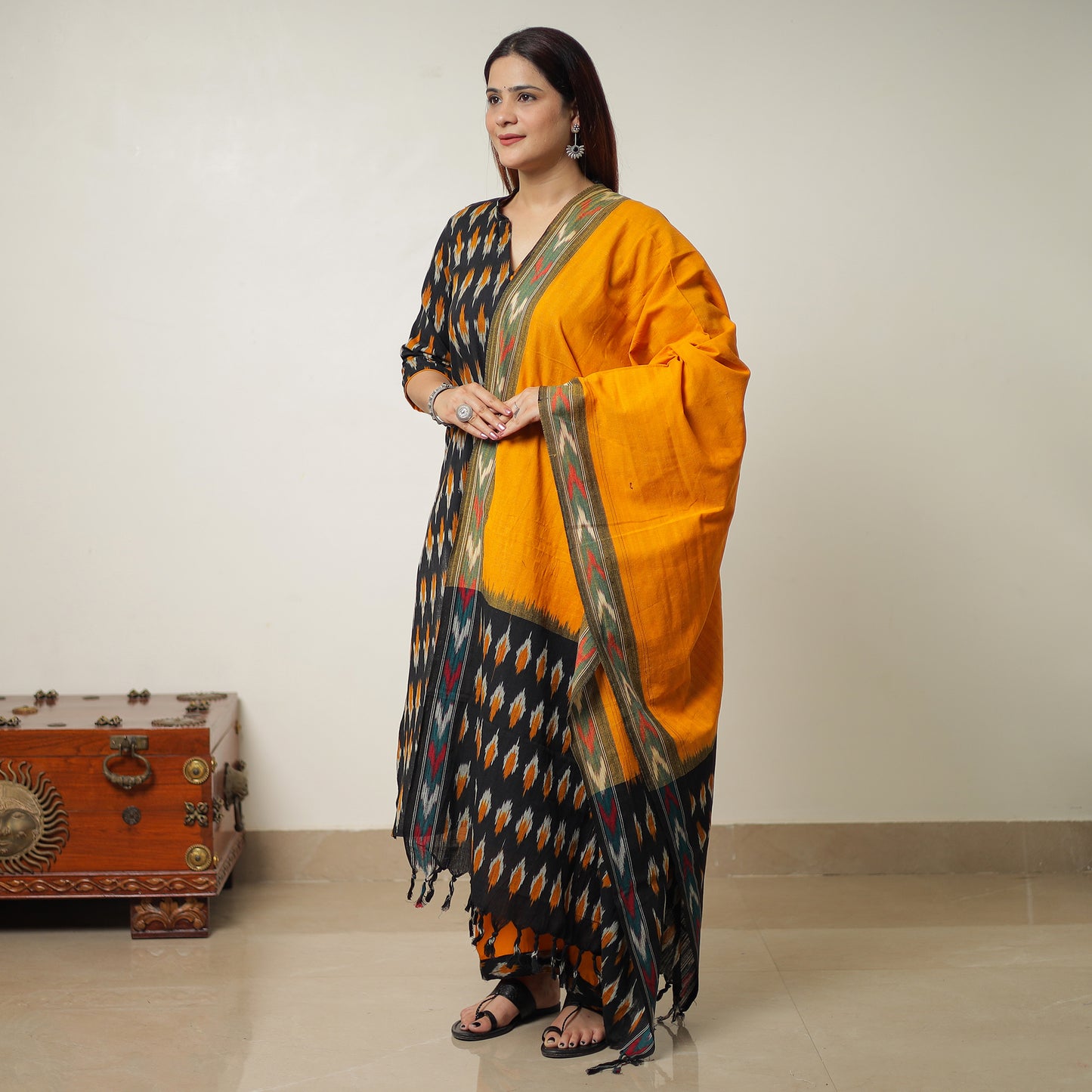 Pochampally Ikat Kurta Set
