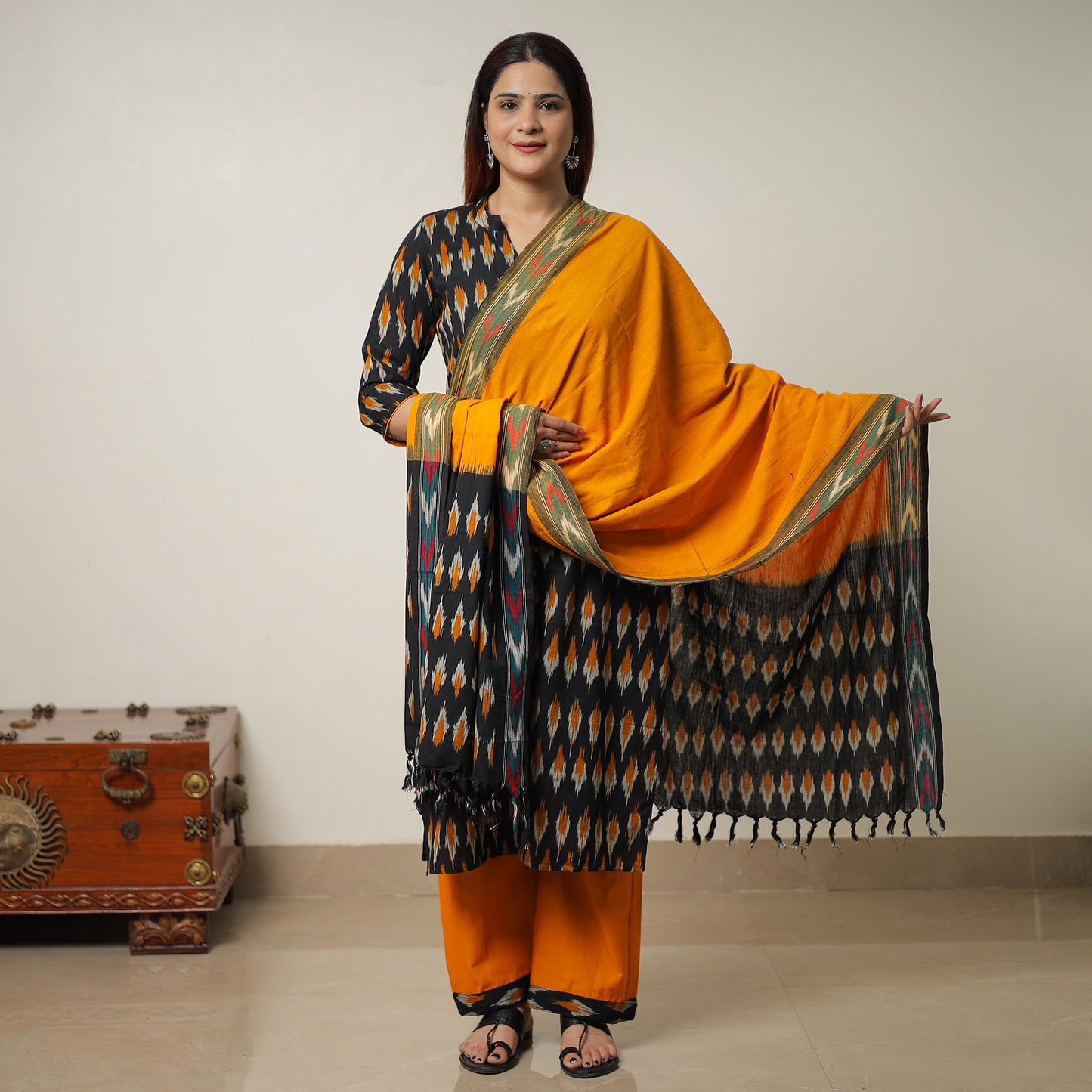 Pochampally Ikat Kurta Set
