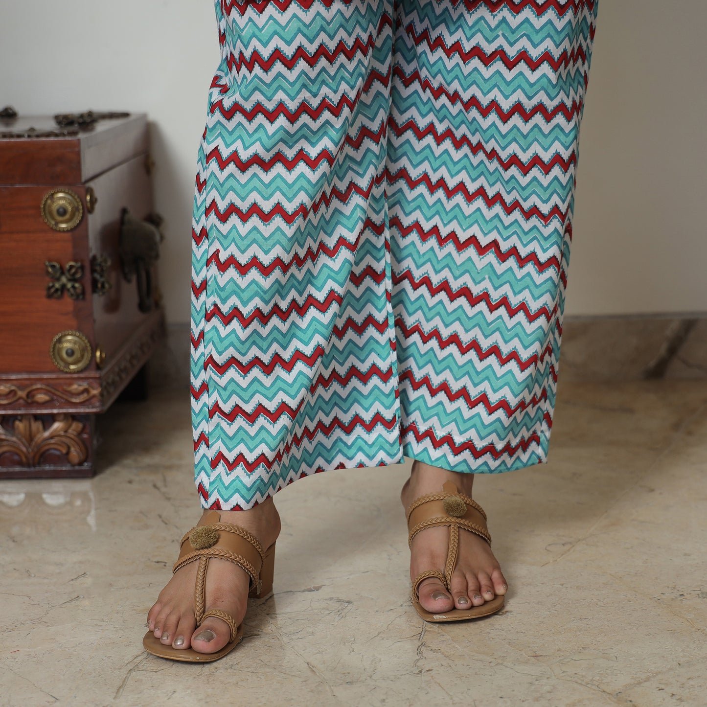 Buy Sanganeri Block Printed Cotton Kurta with Palazzo Set 04 Online l iTokri.com