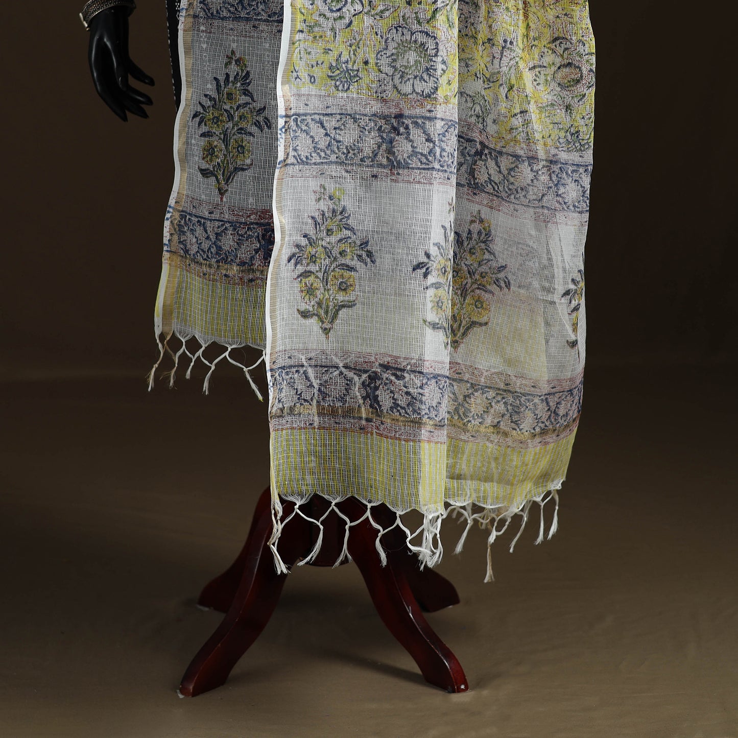 Sanganeri Hand Block Print Kota Doria Cotton Dupatta 64