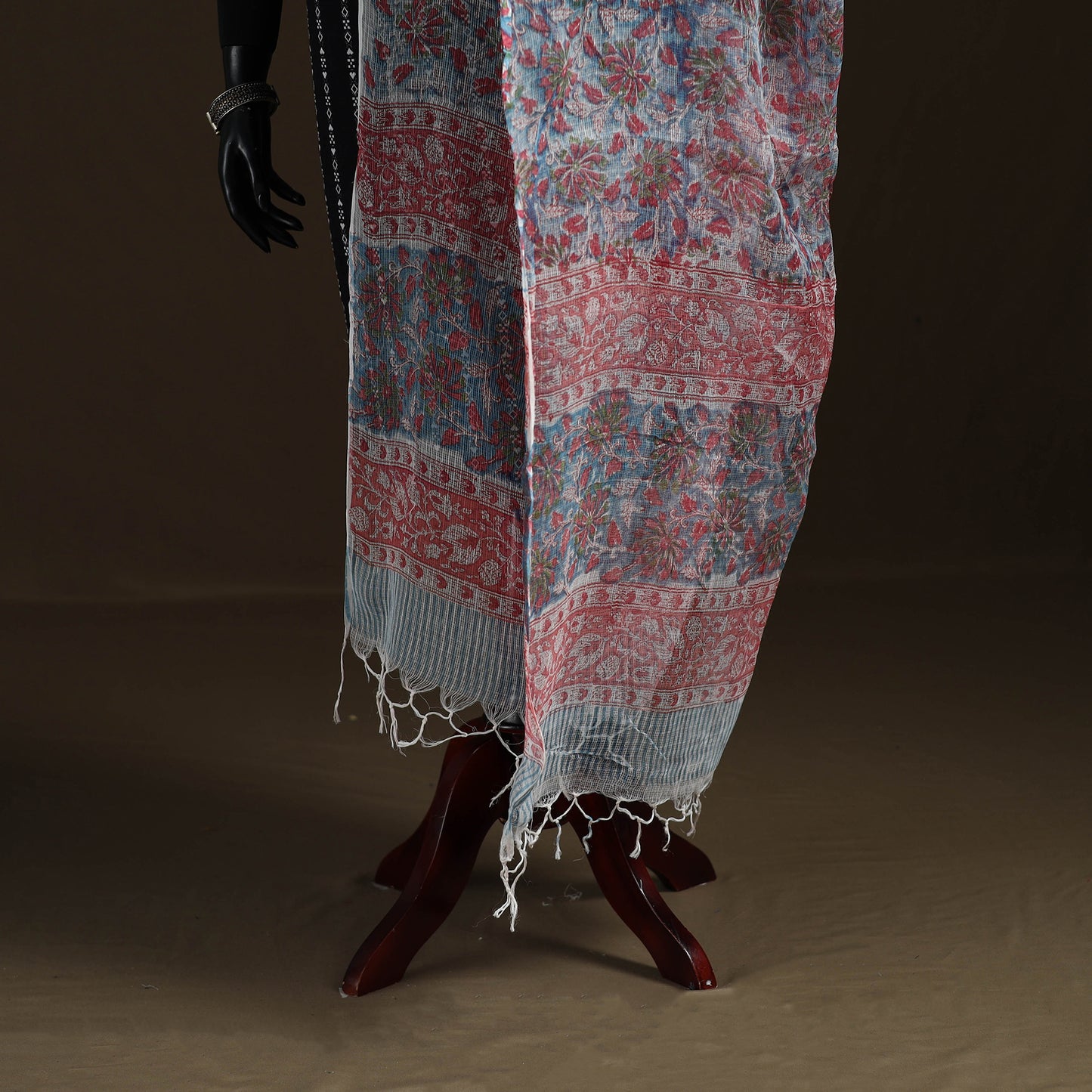 Sanganeri Hand Block Print Kota Doria Cotton Dupatta 65