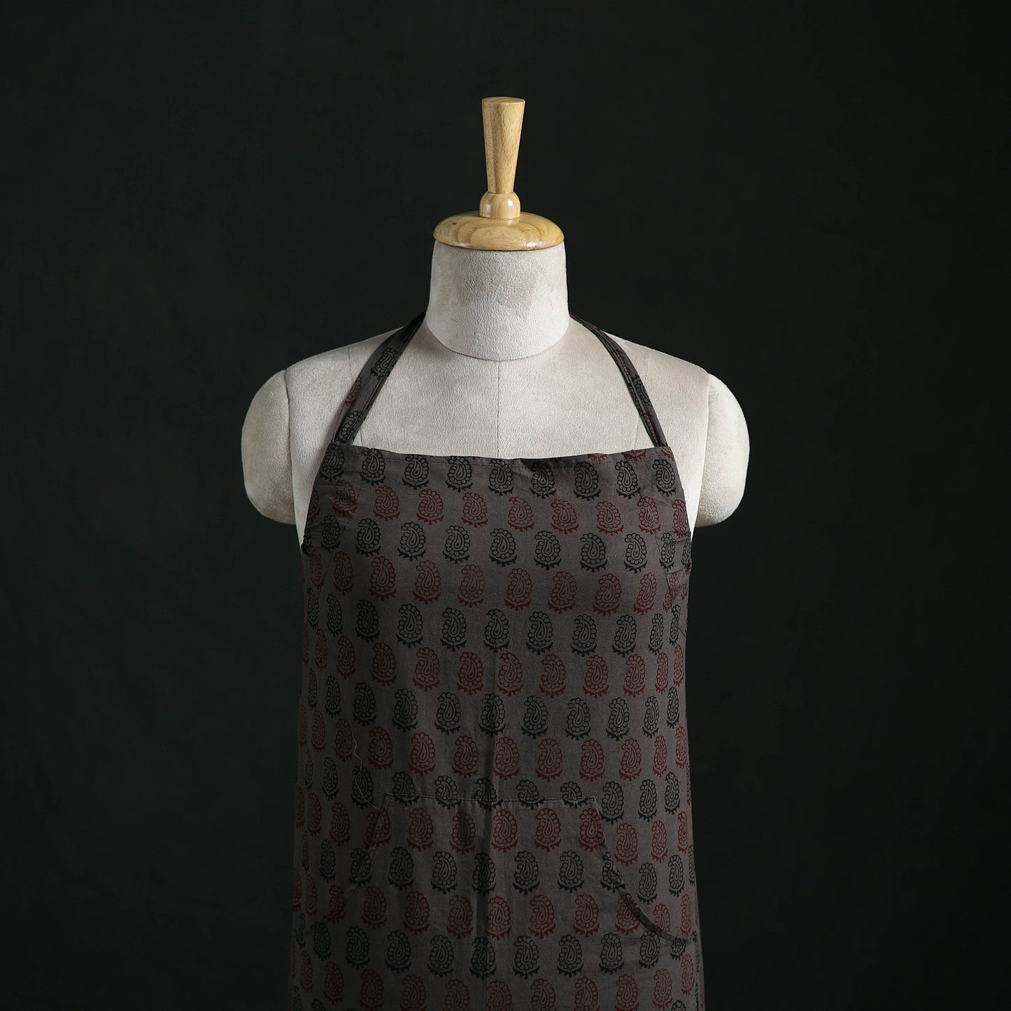 Bagh Hand Block Print Cotton Apron with Pocket 08