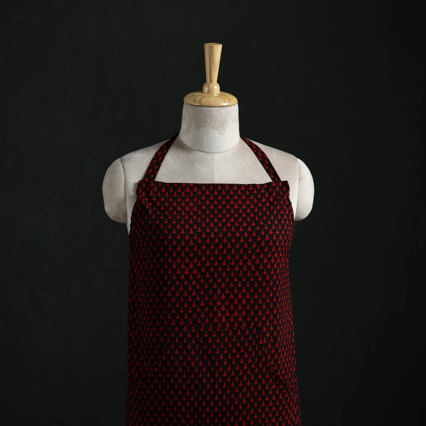 Bagh Hand Block Print Cotton Apron with Pocket 10