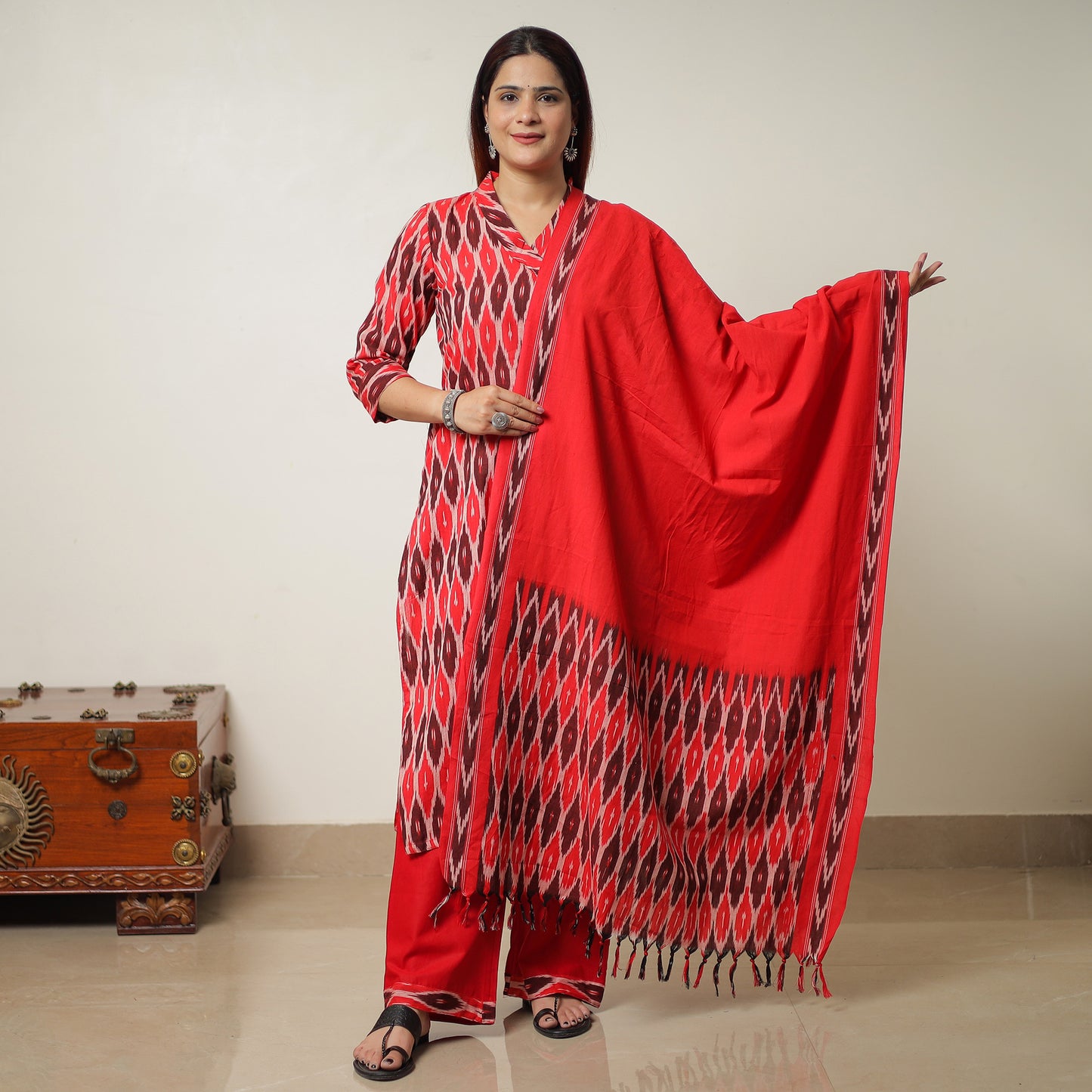 Pochampally Ikat Kurta Set
