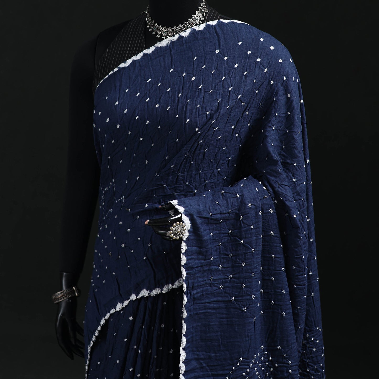Kutch Bandhani Tie-Dye Cotton Saree 19