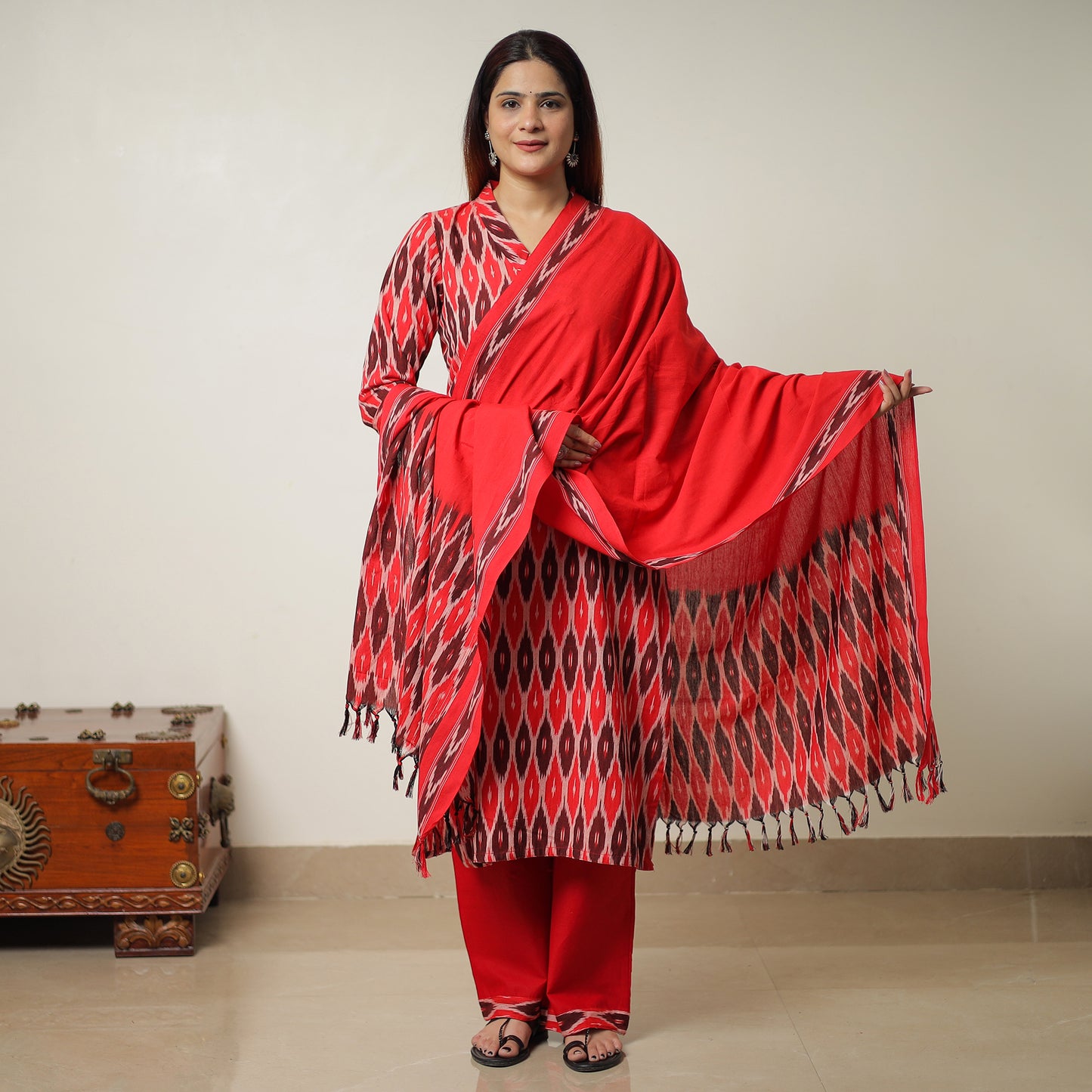 Pochampally Ikat Kurta Set