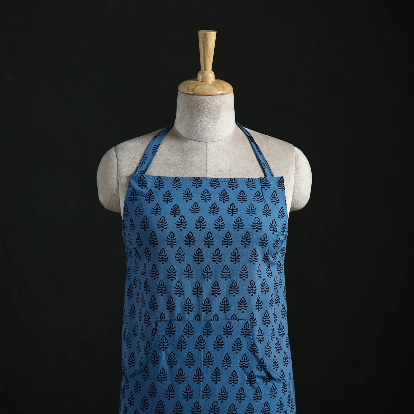 Bagh Hand Block Print Cotton Apron with Pocket 11