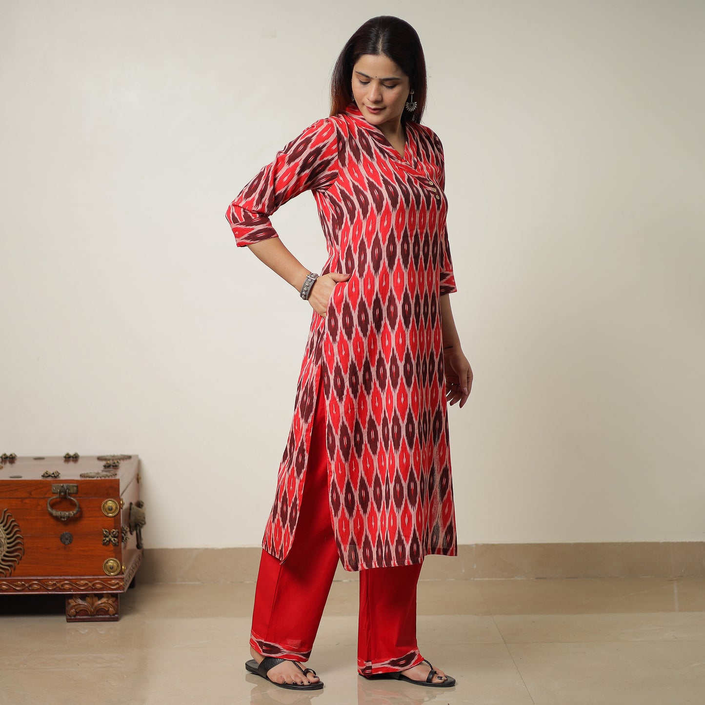 Pochampally Ikat Kurta Set