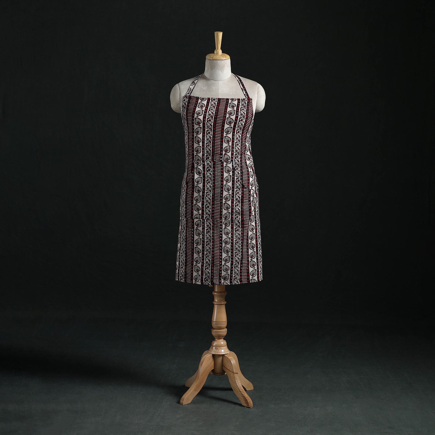 Bagh Hand Block Print Cotton Apron with Pocket 13