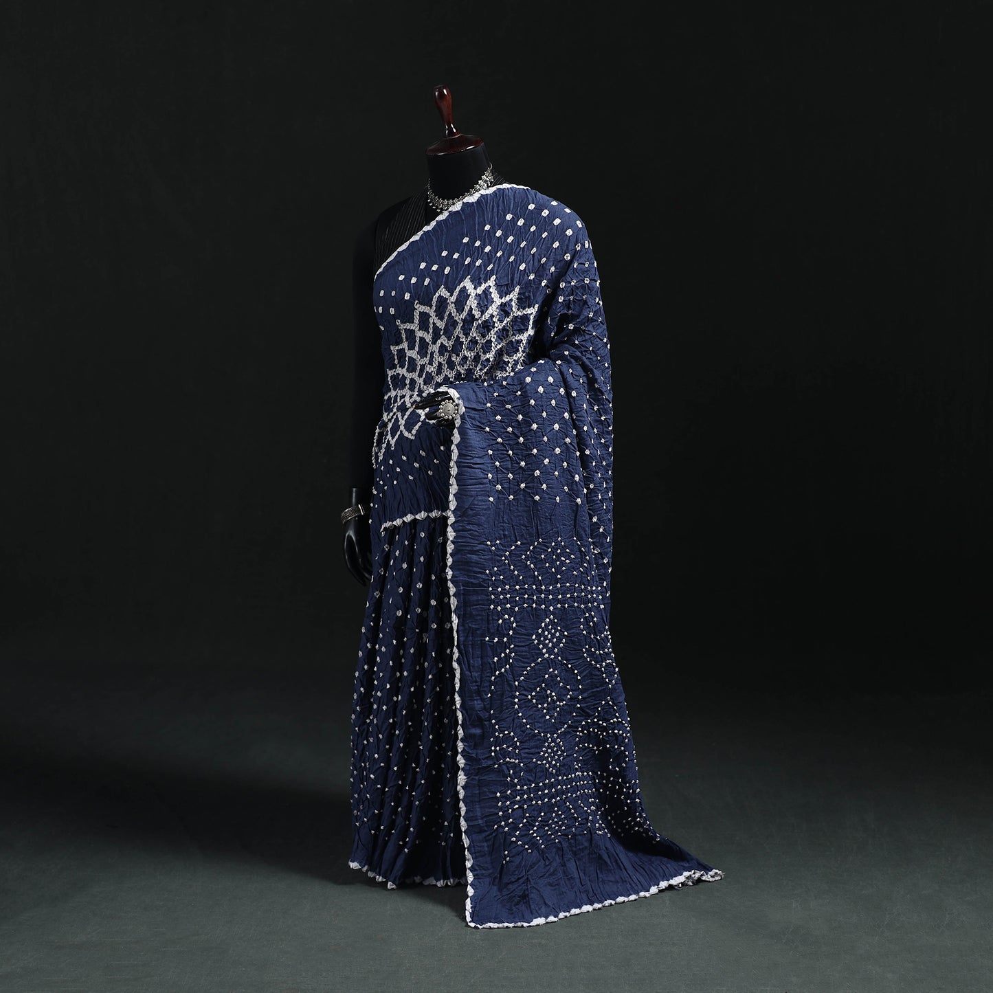 Kutch Bandhani Tie-Dye Cotton Saree 14