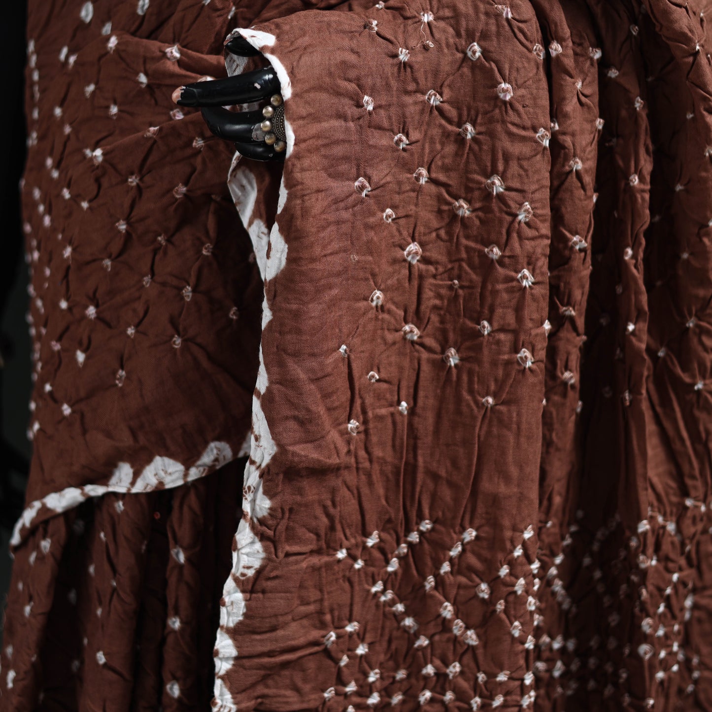 Kutch Bandhani Tie-Dye Cotton Saree 15