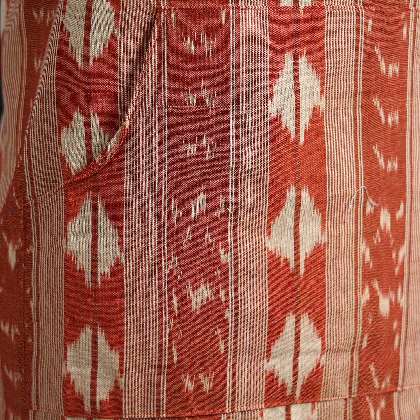 Pochampally Ikat Weave Cotton Apron with Pocket 15