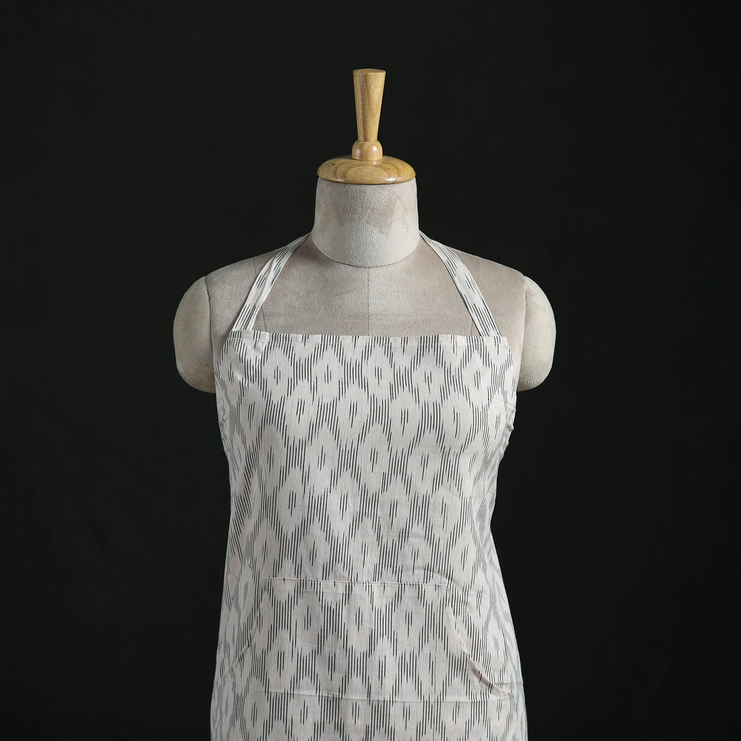 Pochampally Ikat Weave Cotton Apron with Pocket 16