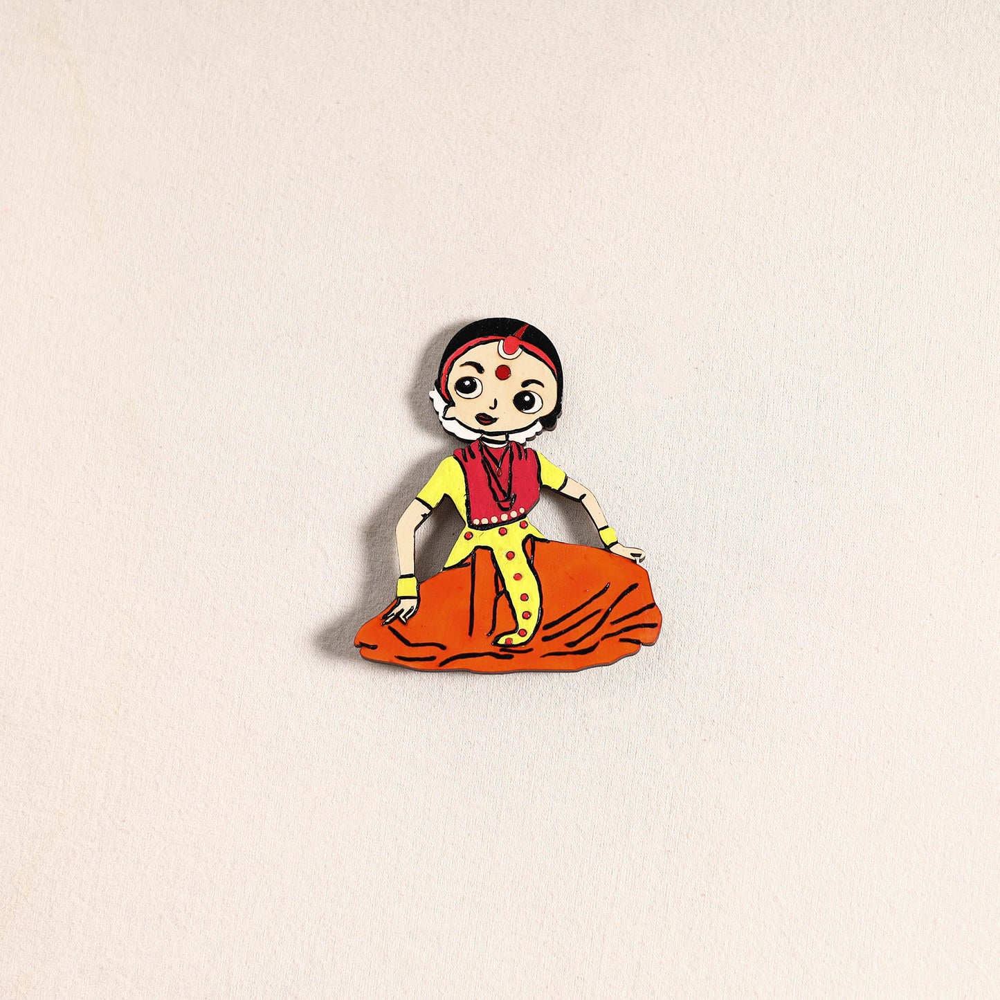 Handpainted Dancing Doll Fridge Magnet 01