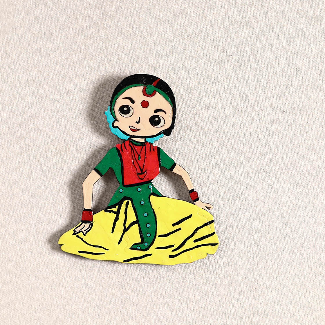 Handpainted Dancing Doll Fridge Magnet 02